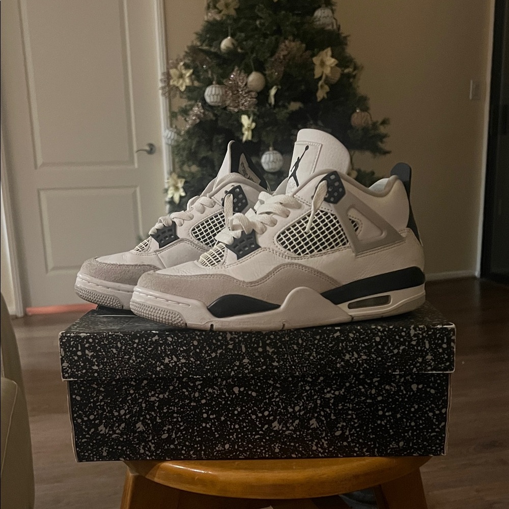 Mens White and Black Sneakers